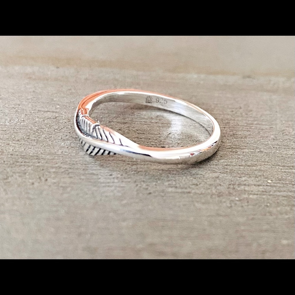 Silver Feather ring - Picture 3 of 4